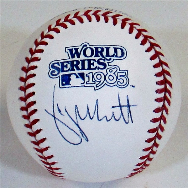 George Brett Signed 1985 WS Baseball MLB - JC228579