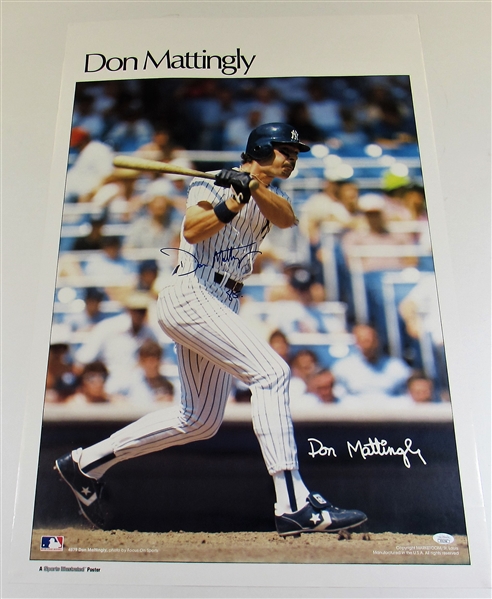 Don Mattingly Signed 35 x 23 Poster - JSA