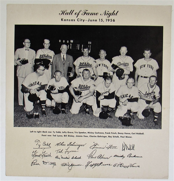 Kansas City - Hall of Fame Night 1956 Photo 