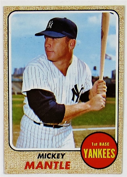 1968 Topps Mickey Mantle Card