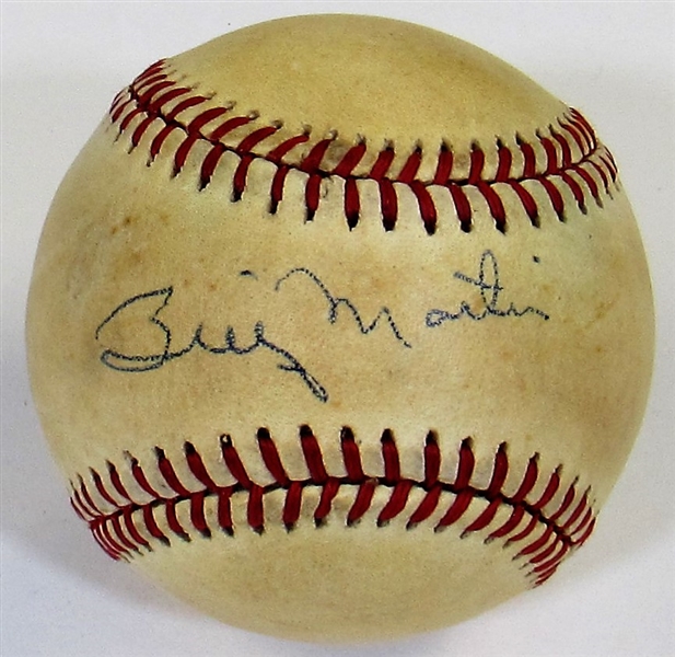 Billy Martin Signed MLB Baseball - JSA