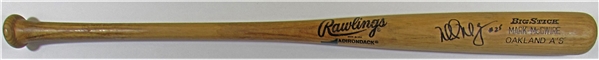 1996 Mark McGwire Game Used & Signed PSA 9 Bat
