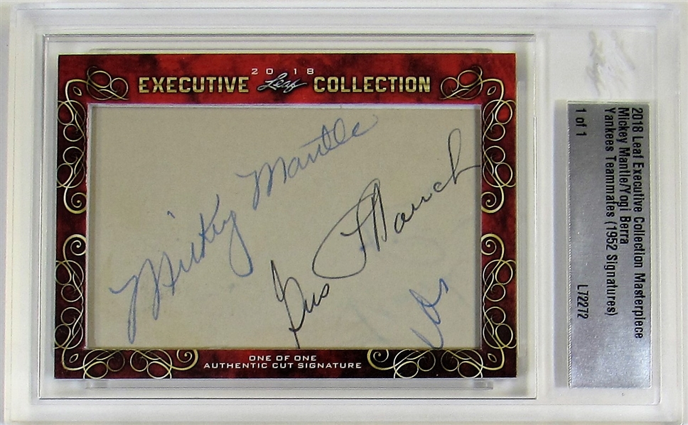 Mickey Mantle Early Rookie Era 2018 Leaf EX Collection Autograph