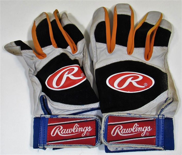 2000 Rickey Henderson Game Used Mets Batting Gloves