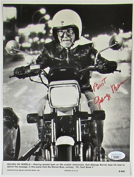 George Burns Signed Heaven on Wheels Promo Photo - JSA