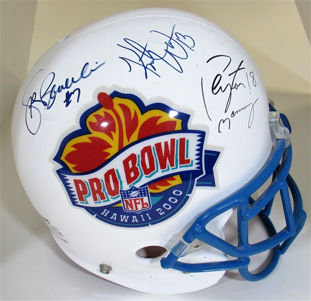 Tim Grunhard 2000 Pro Bowl Signed Helmet - Peyton Manning- JSA Full Letter