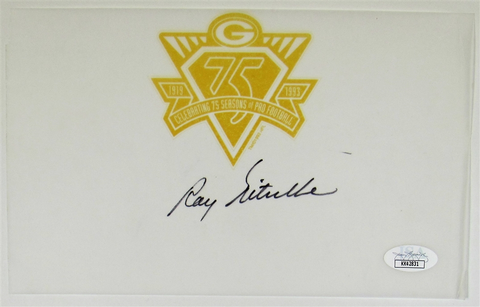 Ray Nitschke Signed Green Bay Packers 75th Season