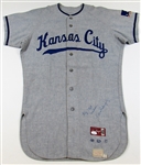 1969 Ellie Rodriguez Game Used & Signed Kansas City Royals Road Jersey