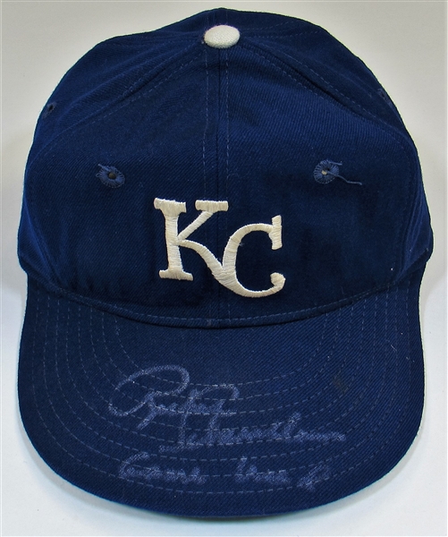 1972 Richie Scheinblum Game Used Kansas City Royals Signed Cap