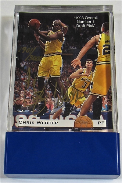 1993 Classic Draft Picks Chris Webber Signed Card #1901/3000
