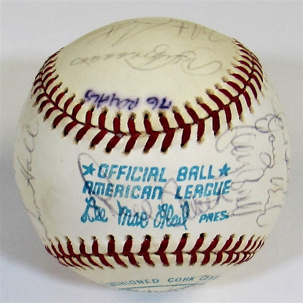 1976 Kansas City Royals Team Signed Baseball