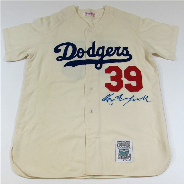 Roy Campanella Signed Dodgers Cooperstown Collection Jersey