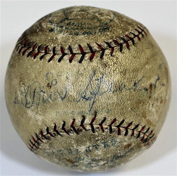 Tris Speaker 1920-1924 Signed OAL Reach Baseball - JSA