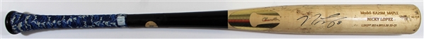 Nicky Lopez Game Used 2021 & Signed Player Consigned Bat