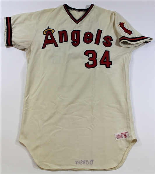 1978 Ken Brett Game Worn California Angels Jersey