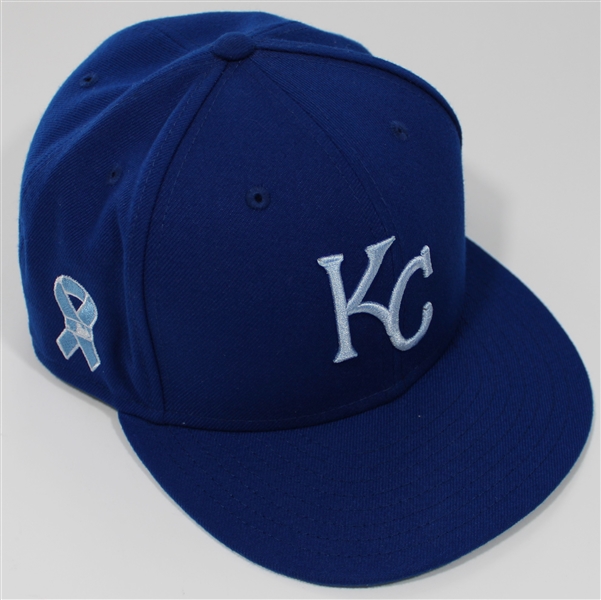 Danny Duffy Kansas City Royals 2021 GW Cap MLB Authentication - 