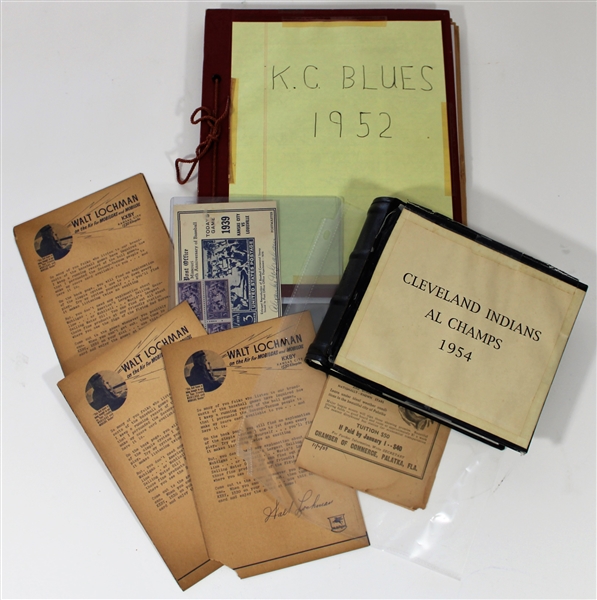 1954 Cleveland Indians & 1952 Kansas City Blues Misc Scrapbooks