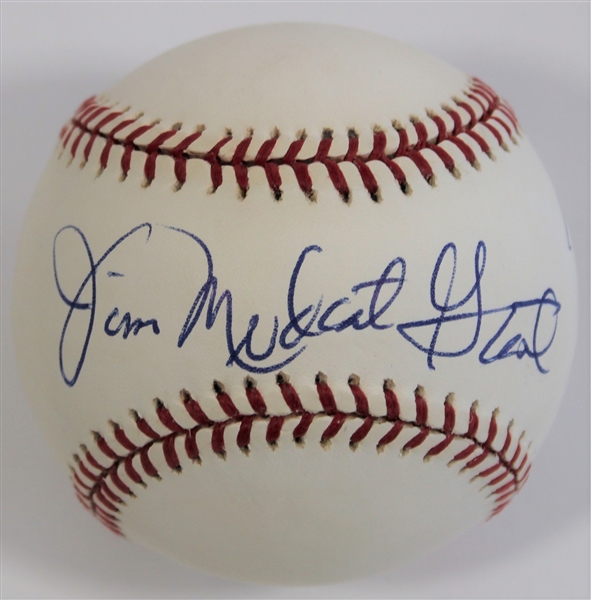 Field of Dreams signed Baseball - Mudcat Grant- Ken Sanders-Benny Ayala