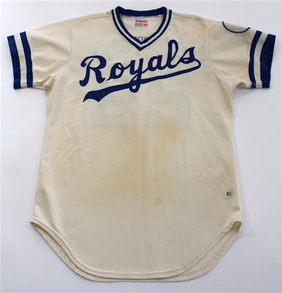 Dan Quisenberry 1981 Game Used Home  Kansas City Royals Jersey