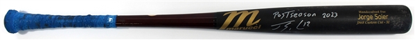 Jorge Soler 2023 Post Season Game Used & Signed Bat