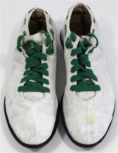 Kansas City As 1967 Game Worn White Cleats - Ted Kubiak - #14 on tonuge