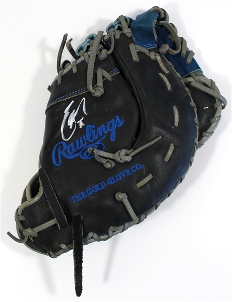 Eric Hosmer 2017 Game Used & Signed Glove