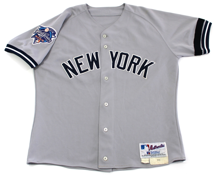 Luis Polonia 2000 Game Used & Signed NY Yankees Road WS Jersey