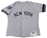 Luis Polonia 2000 Game Used & Signed NY Yankees Road WS Jersey