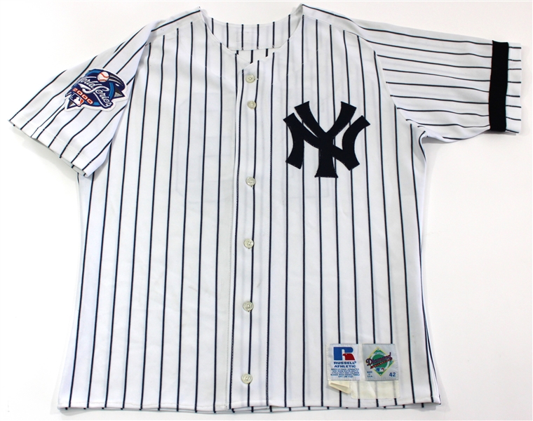 Luis Polonia 2000 Game Used & Signed NY Yankees Home WS Jersey