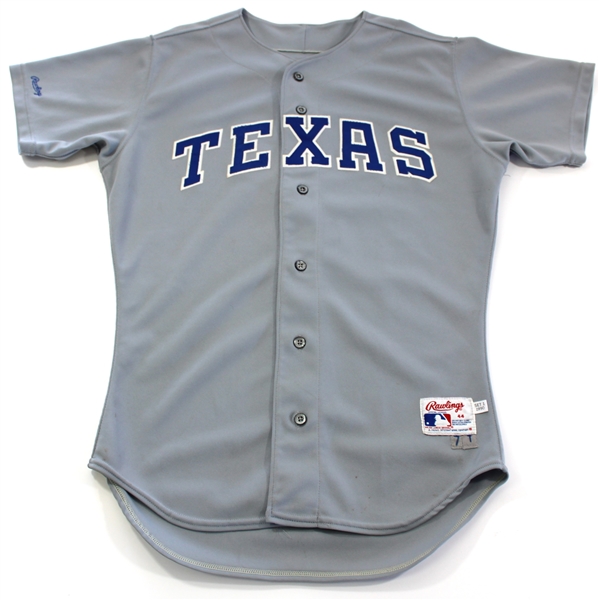 Chad Kreuter 2001 Game Used Texas Rangers Jersey