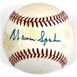 Warren Spahn Signed Baseball 