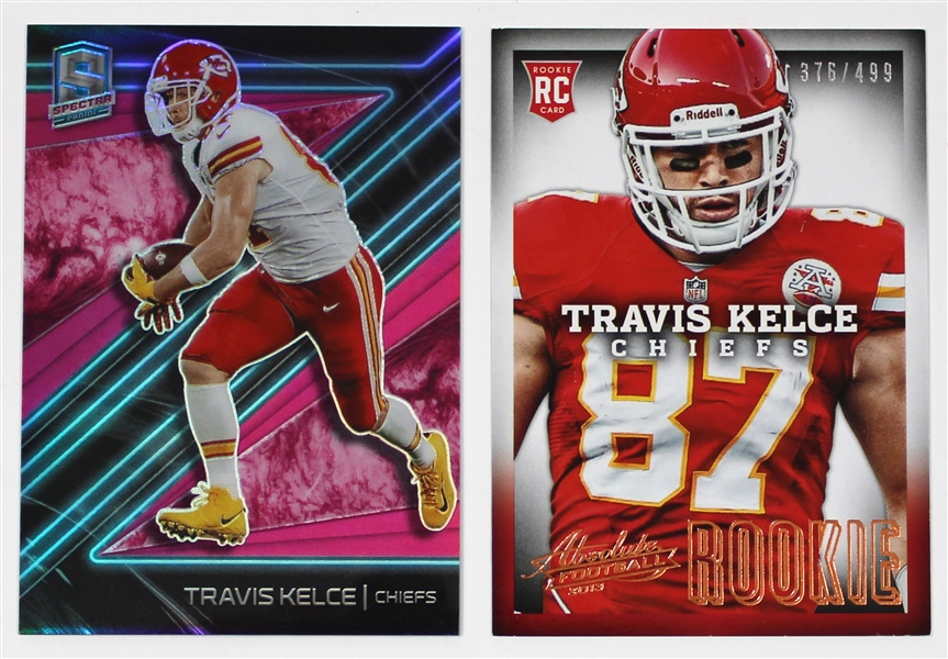 Travis Kelce Panini Rookie & Neon Nights Cards