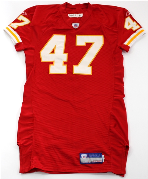 Game Used Football Jersey Kansas City Chiefs #47 2004