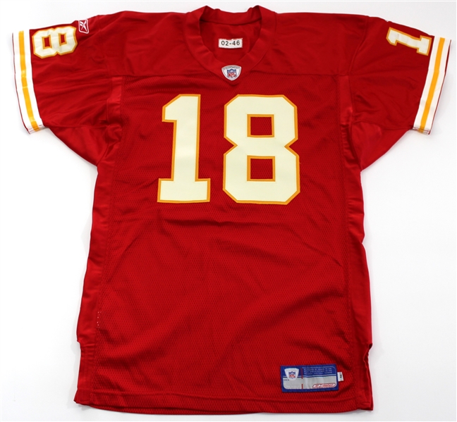 Game Used Football Jersey Kansas City Chiefs #18 2002