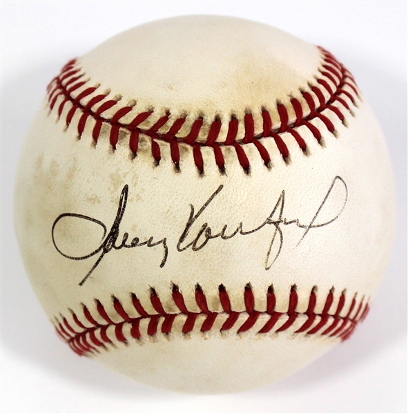 Sandy Koufax Signed National League Baseball - JSA Letter XX49992