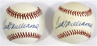 Ted Williams Signed American League Baseball LOT x 2 JSA-BB61840-BB61843