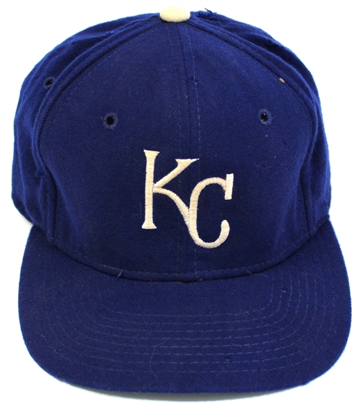 George Brett 1985 Game Used Royals Cap - JT Sports Taube Letter