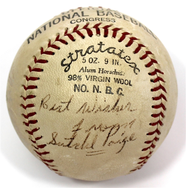 Satchel Paige & Goose Tatum Signed Baseball - JSA Letter