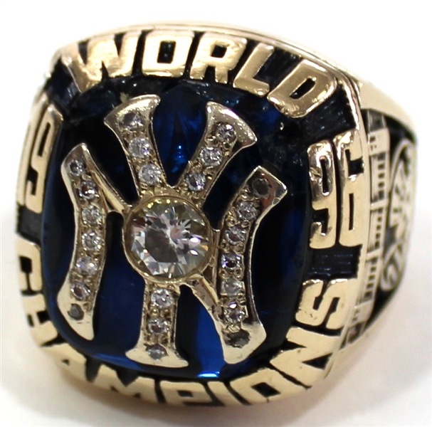 NY Yankees 1996 WS Championship Ring - Melido Perez Player Letter