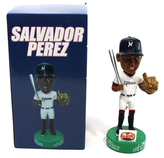 Salvador Perez Signed Arkansas Naturals Bobblehead - JSA