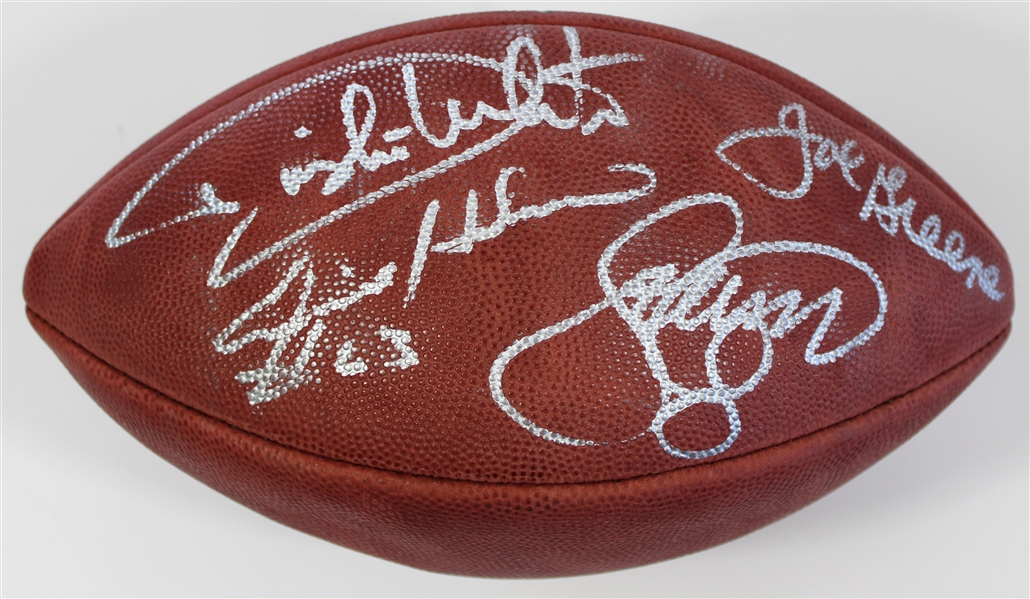 Steelers Signed Steel Curtain Football - Greene - Greenwood - Holmes - White -Jsa