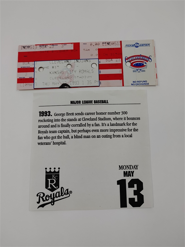 George Brett 1993 Career Home Run #300 Ticket