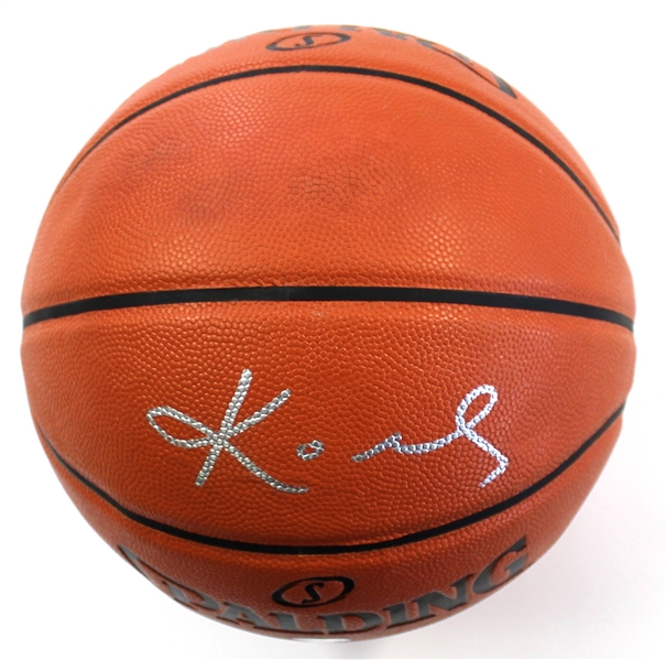 Kobe Bryant Signed Lakers Basketball - Steiner Loa