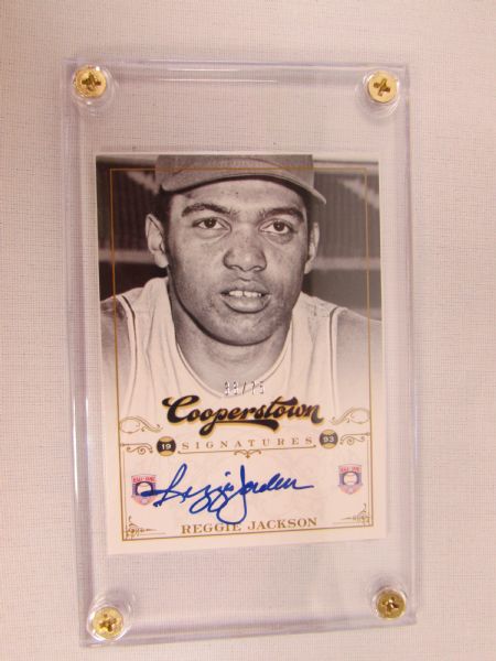 Reggie Jackson Signed Cooperstown Card