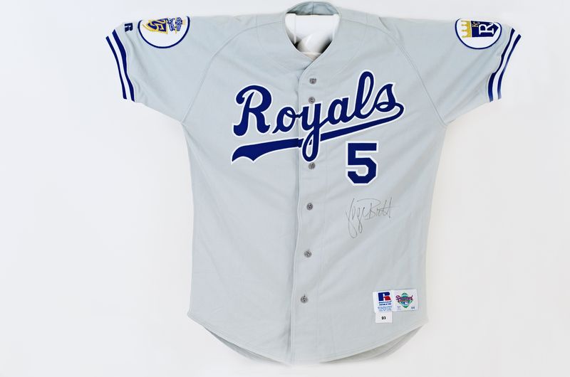 Lot Detail - 1993 Kansas City Royals George Brett Game Used Autographed  Jersey