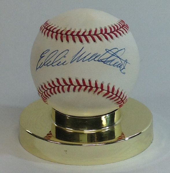 Eddie Mathews Single Signed Baseball