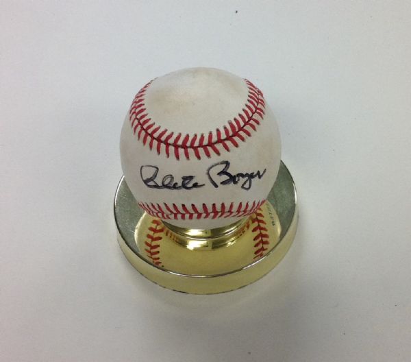 Clete Boyer Single Signed Baseball