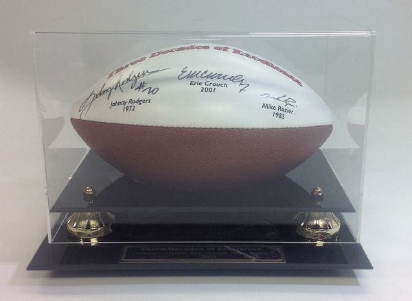 Nebraska Cornhuskers Heisman Winners Signed Football (Rodgers, Rozier, and Crouch)