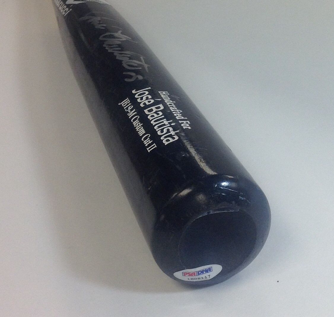 Authenticated Game Used Jersey - #19 Jose Bautista (September 14, 2010 at  BAL). Bautista had League Leading 54 Home Runs in 2010. Bautista was  0-for-3 with 1 walk. Size 46