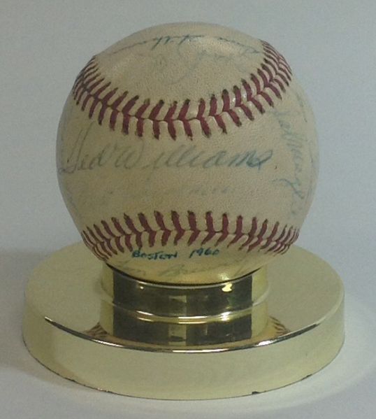 1960 Boston Red Sox Team Signed Baseball (28 Sigs)